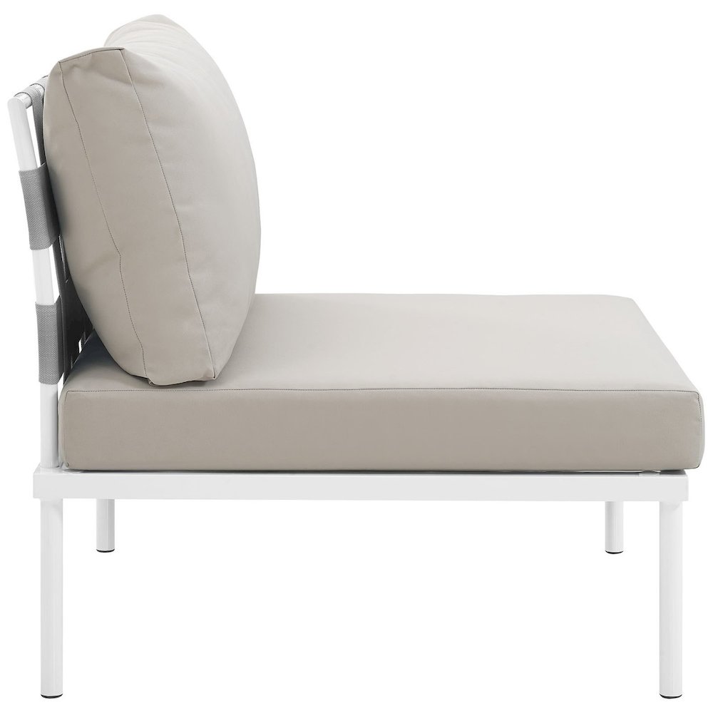 Harmony Armless Outdoor Patio Aluminum Chair. Picture 2
