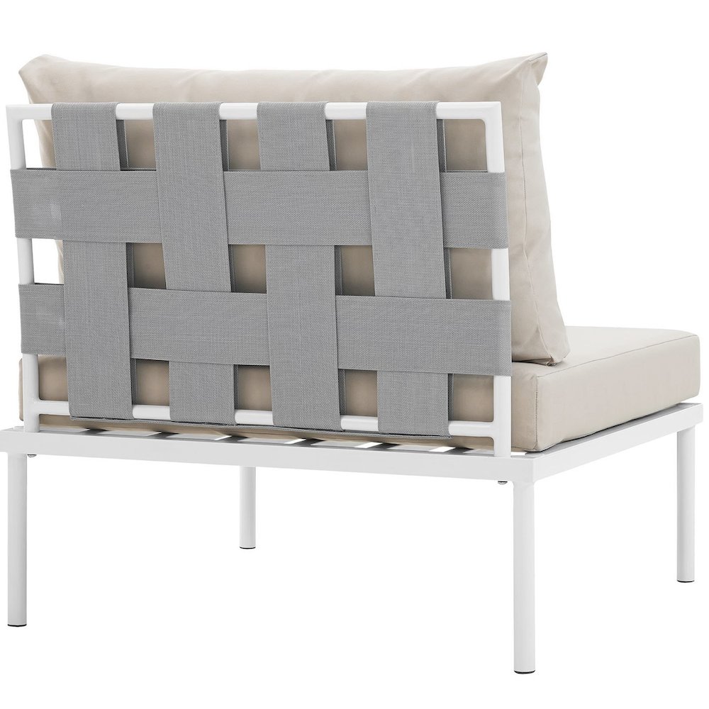 Harmony Armless Outdoor Patio Aluminum Chair. Picture 3