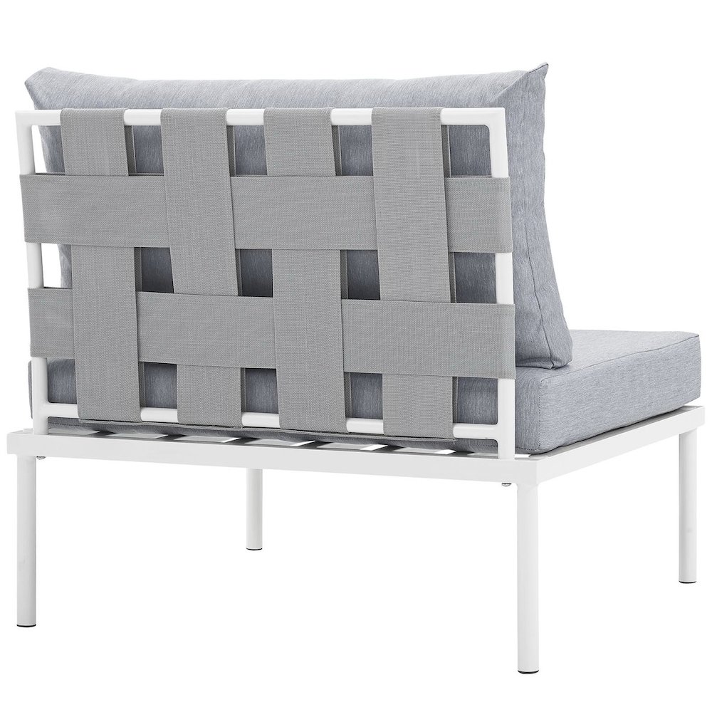Harmony Armless Outdoor Patio Aluminum Chair. Picture 3