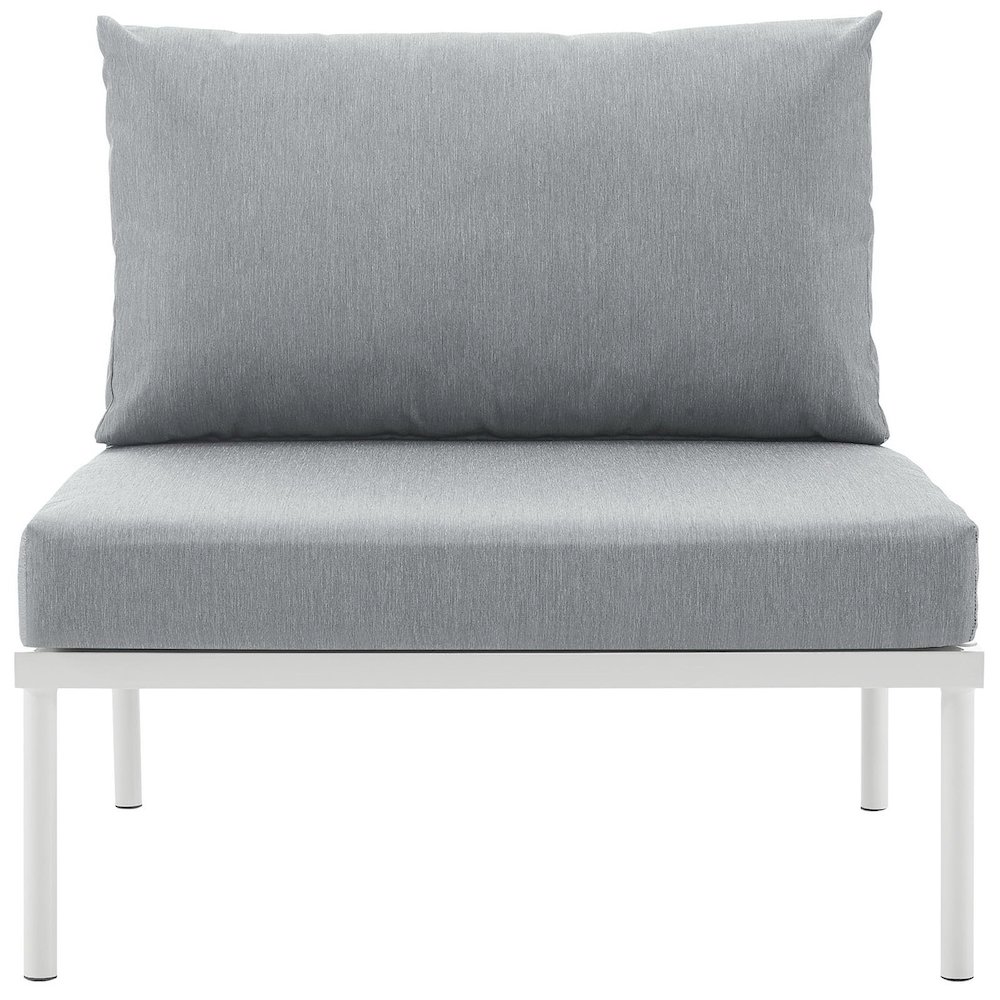 Harmony Armless Outdoor Patio Aluminum Chair. Picture 4