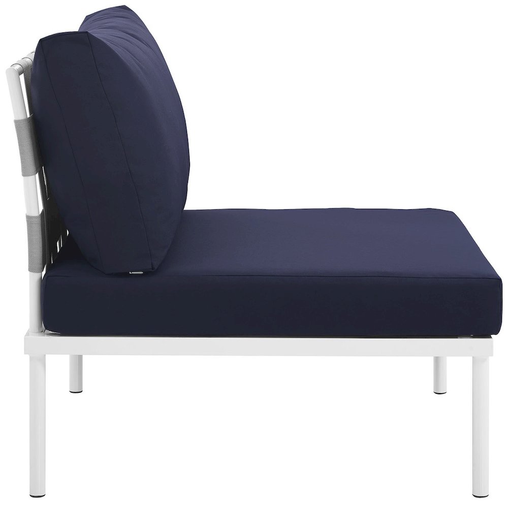 Harmony Armless Outdoor Patio Aluminum Chair. Picture 2