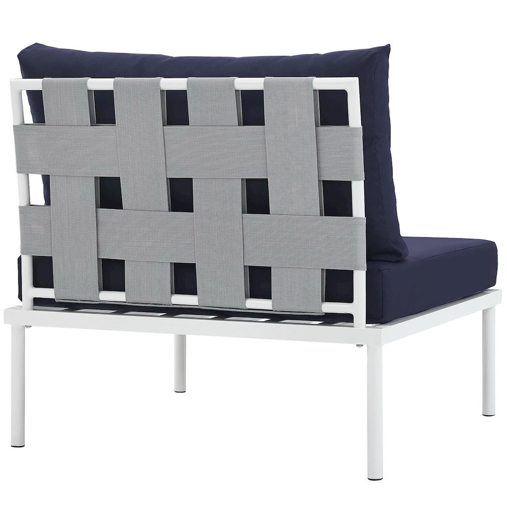 Harmony Armless Outdoor Patio Aluminum Chair. Picture 3