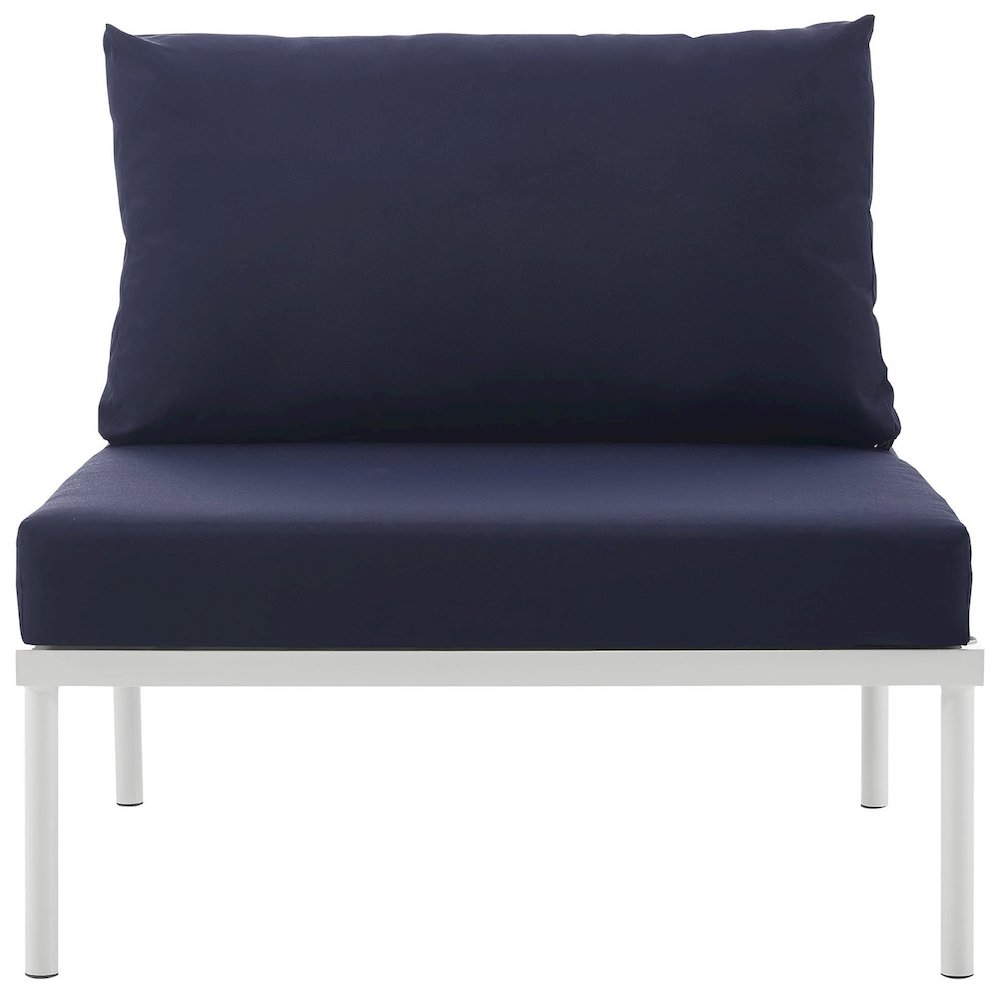 Harmony Armless Outdoor Patio Aluminum Chair. Picture 4