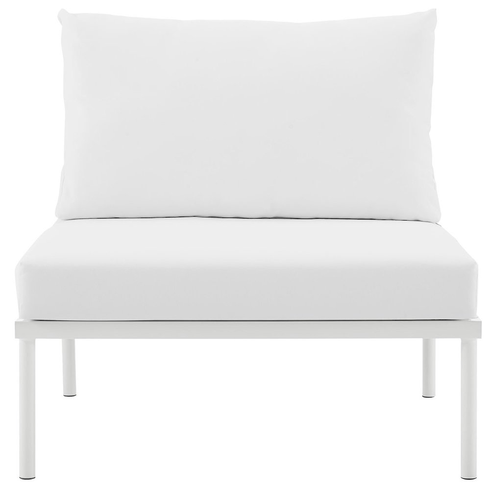 Harmony Armless Outdoor Patio Aluminum Chair. Picture 4