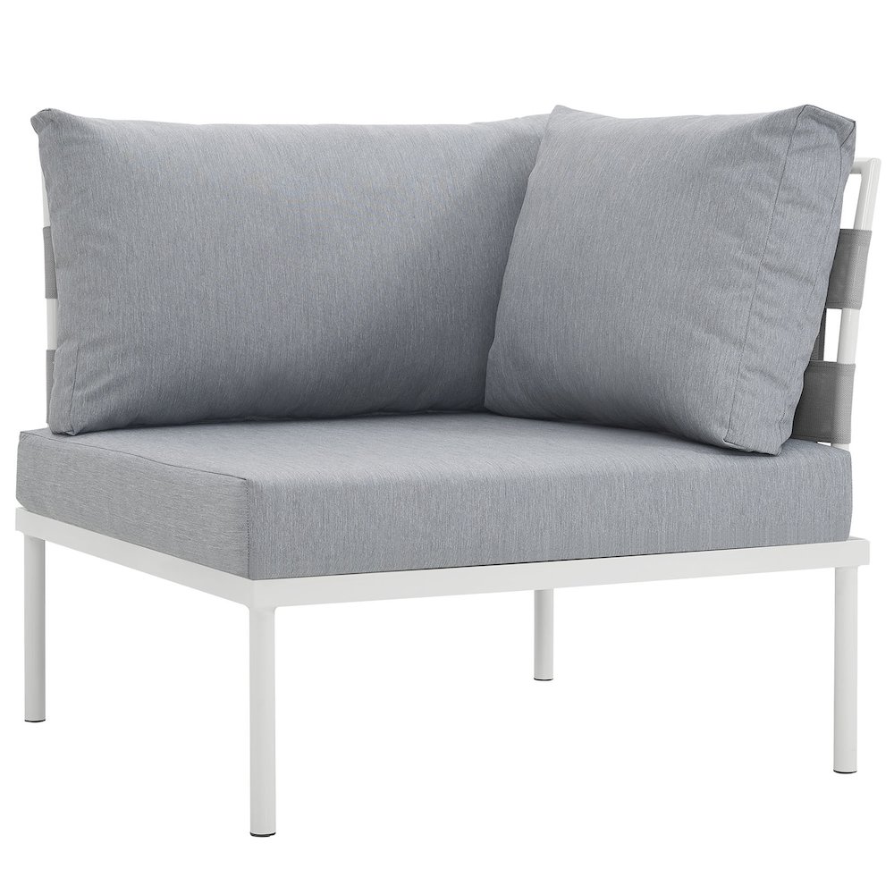 Harmony Outdoor Patio Aluminum Corner Sofa. Picture 1