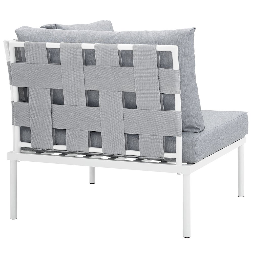 Harmony Outdoor Patio Aluminum Corner Sofa. Picture 3
