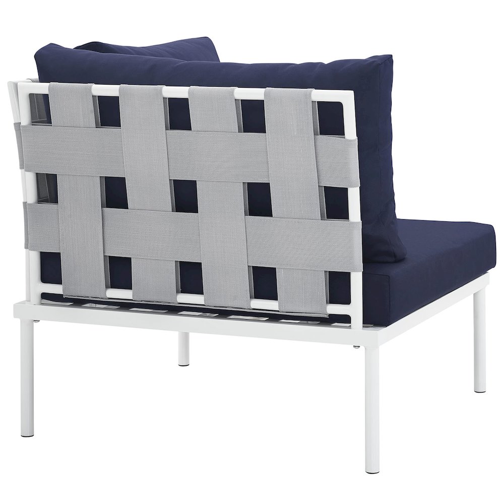 Harmony Outdoor Patio Aluminum Corner Sofa. Picture 3