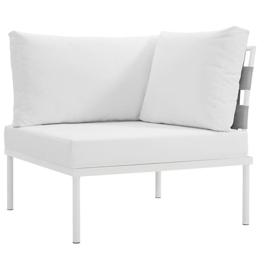 Harmony Outdoor Patio Aluminum Corner Sofa. Picture 1
