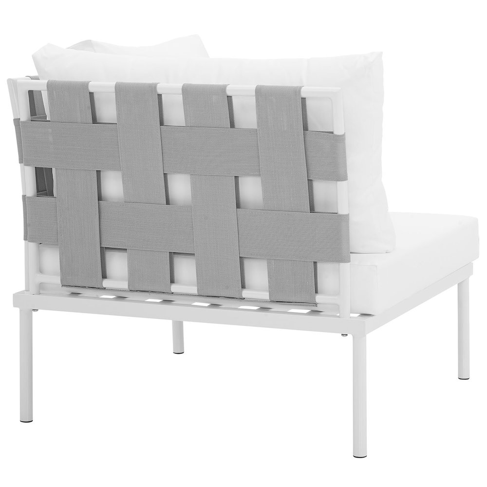 Harmony Outdoor Patio Aluminum Corner Sofa. Picture 3