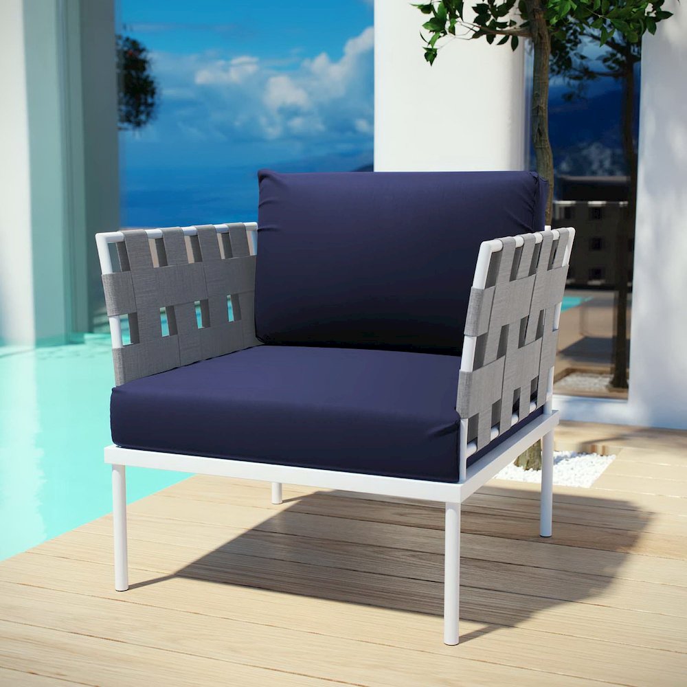 Harmony Outdoor Patio Aluminum Armchair. Picture 5