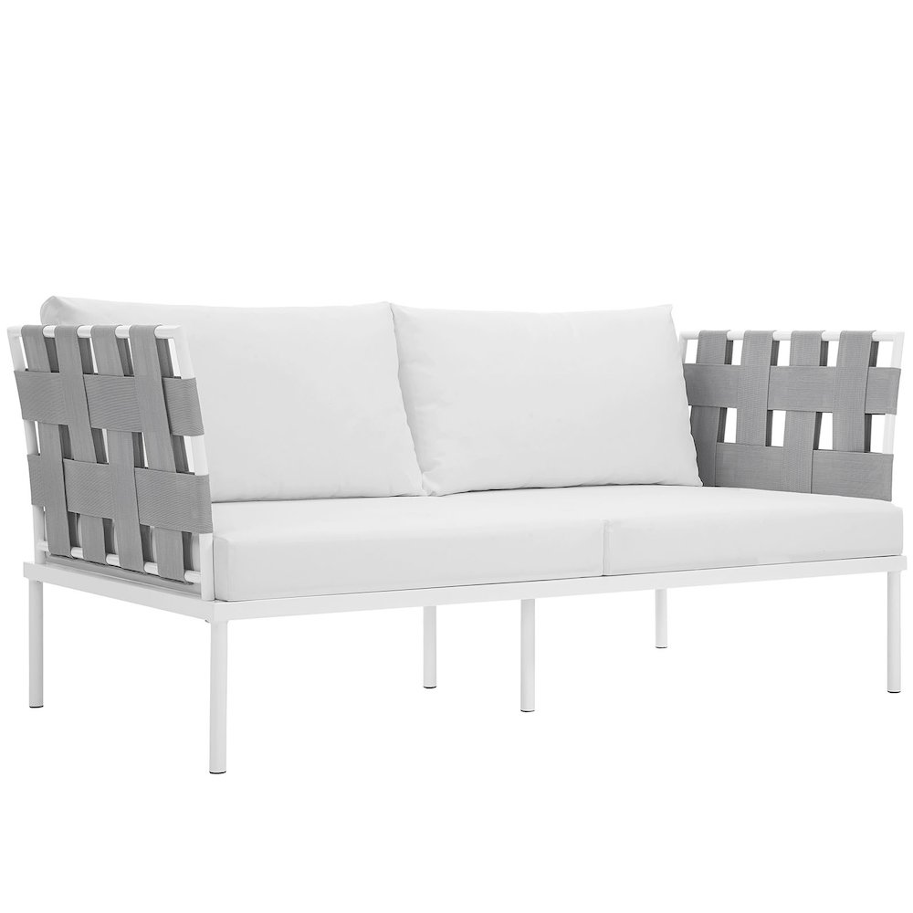 Harmony Outdoor Patio Aluminum Loveseat. Picture 1