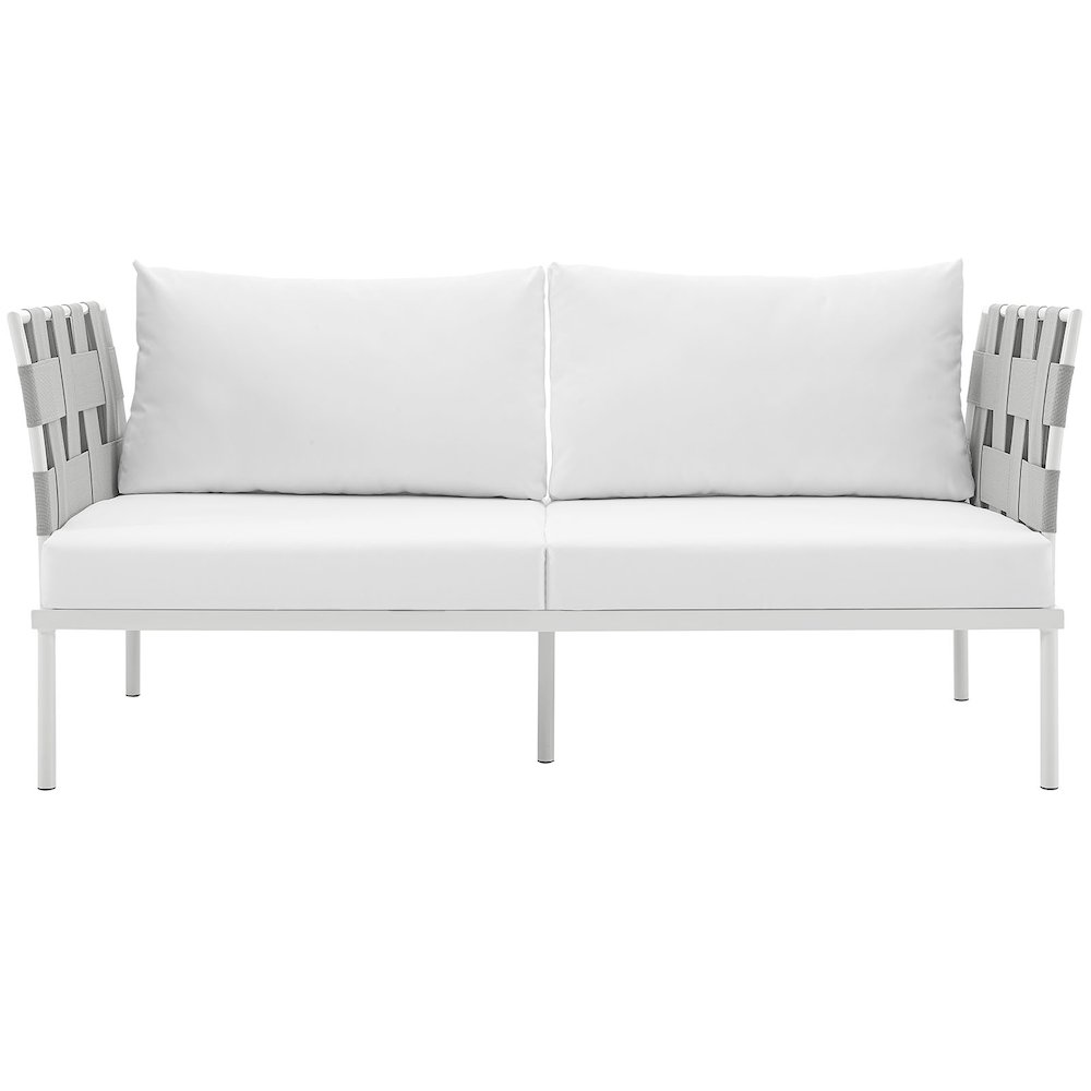 Harmony Outdoor Patio Aluminum Loveseat. Picture 4