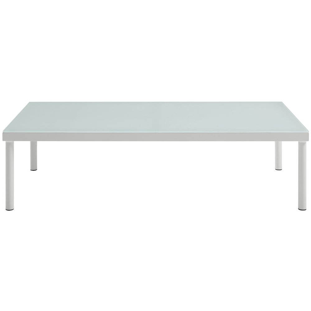 Harmony Outdoor Patio Aluminum Coffee Table. Picture 3
