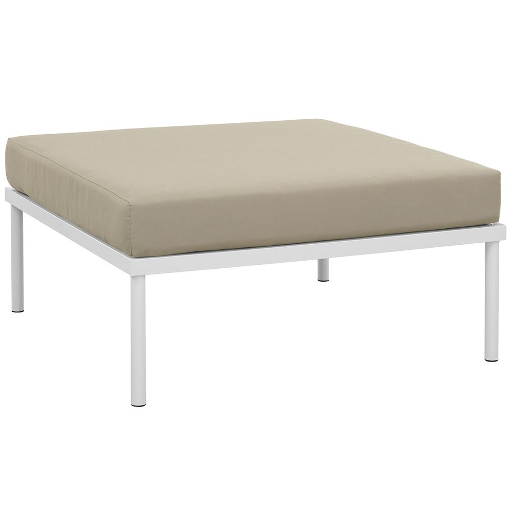 Harmony Outdoor Patio Aluminum Ottoman. Picture 1