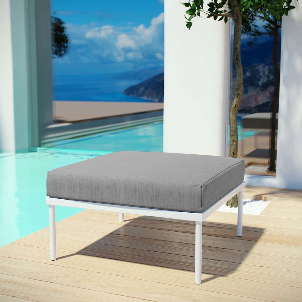Harmony Outdoor Patio Aluminum Ottoman. Picture 4
