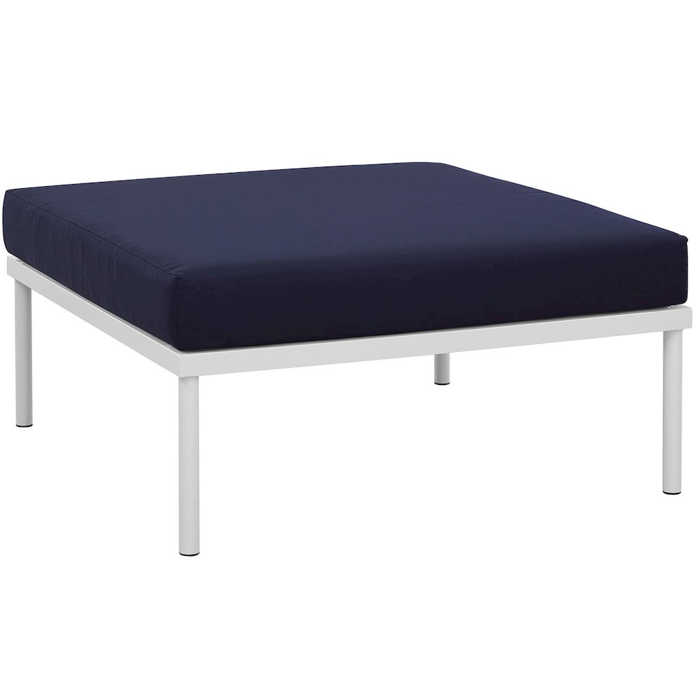 Harmony Outdoor Patio Aluminum Ottoman. Picture 1