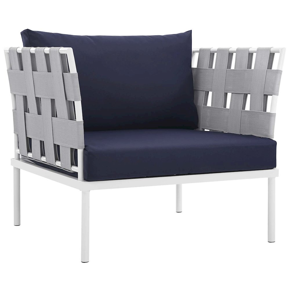 Harmony 10 Piece Outdoor Patio Aluminum Sectional Sofa Set. Picture 4