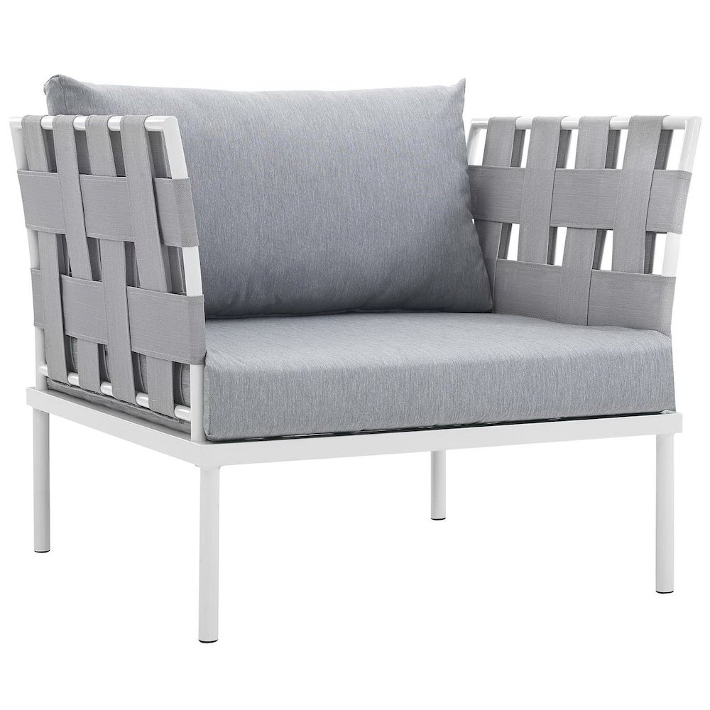 Harmony 3 Piece Outdoor Patio Aluminum Sectional Sofa Set. Picture 2