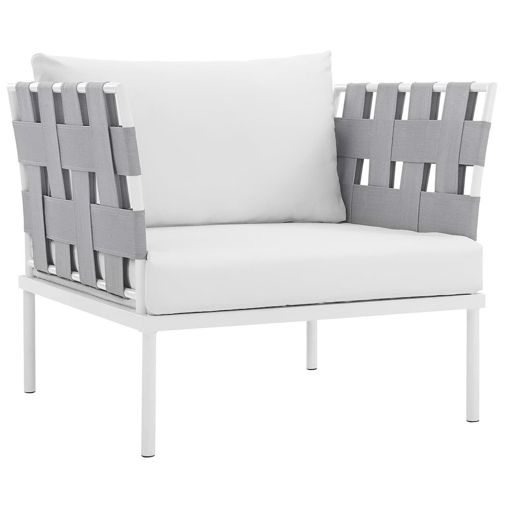 Harmony 3 Piece Outdoor Patio Aluminum Sectional Sofa Set. Picture 2
