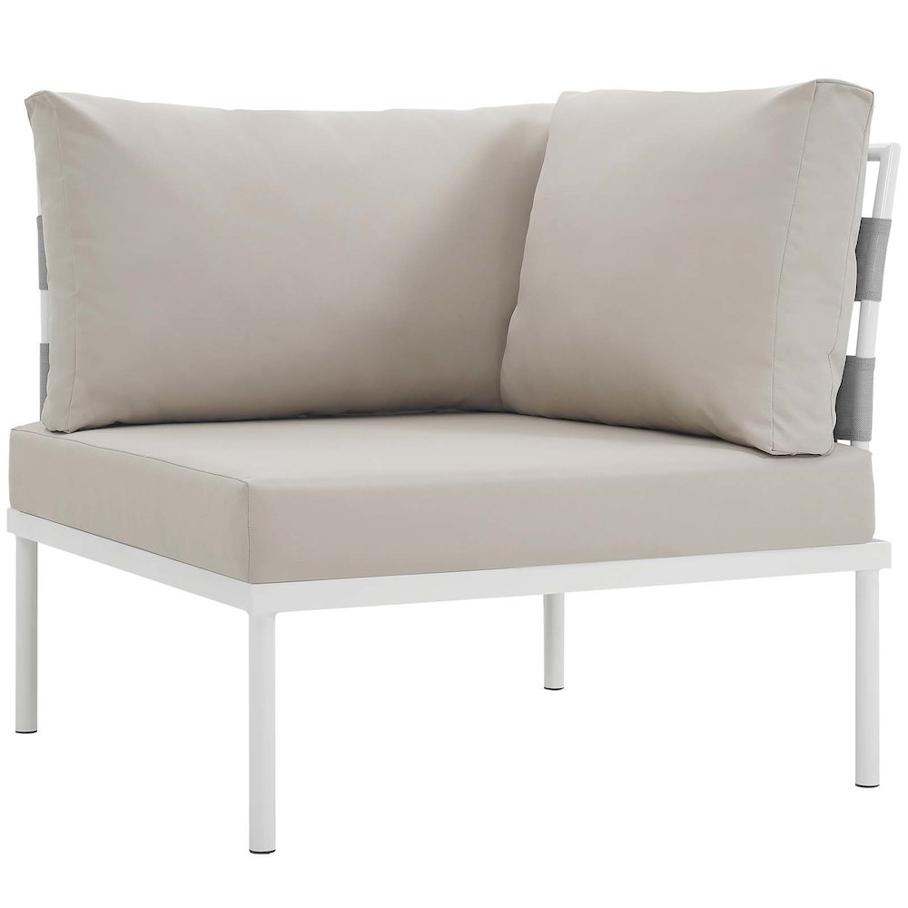 Harmony 7 Piece Outdoor Patio Aluminum Sectional Sofa Set. Picture 4