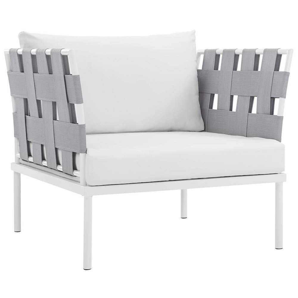 Harmony 5 Piece Outdoor Patio Aluminum Sectional Sofa Set. Picture 3