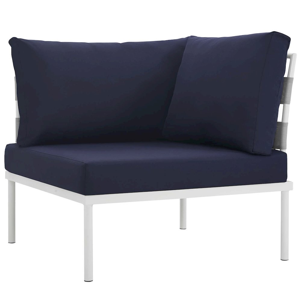 Harmony 5 Piece Outdoor Patio Aluminum Sectional Sofa Set. Picture 4