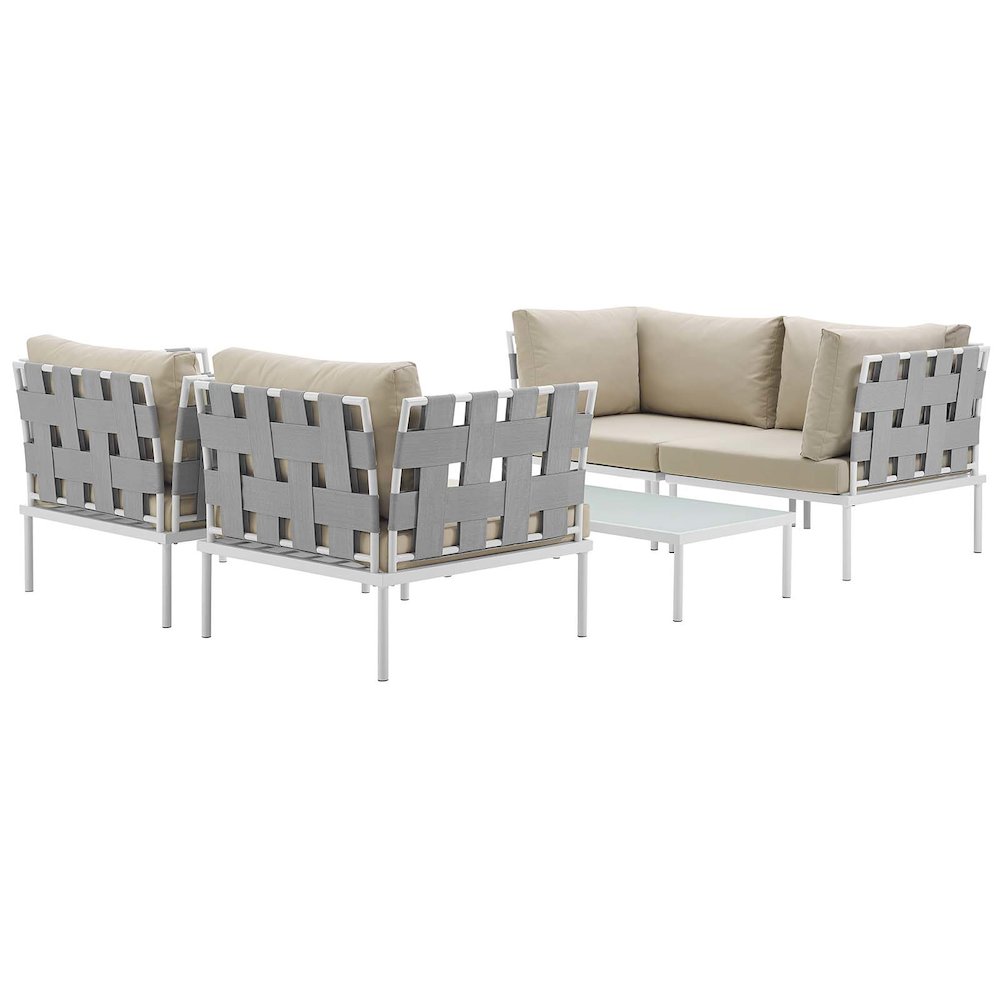 Harmony 5Piece Outdoor Patio Aluminum Sectional Sofa Set. Picture 2