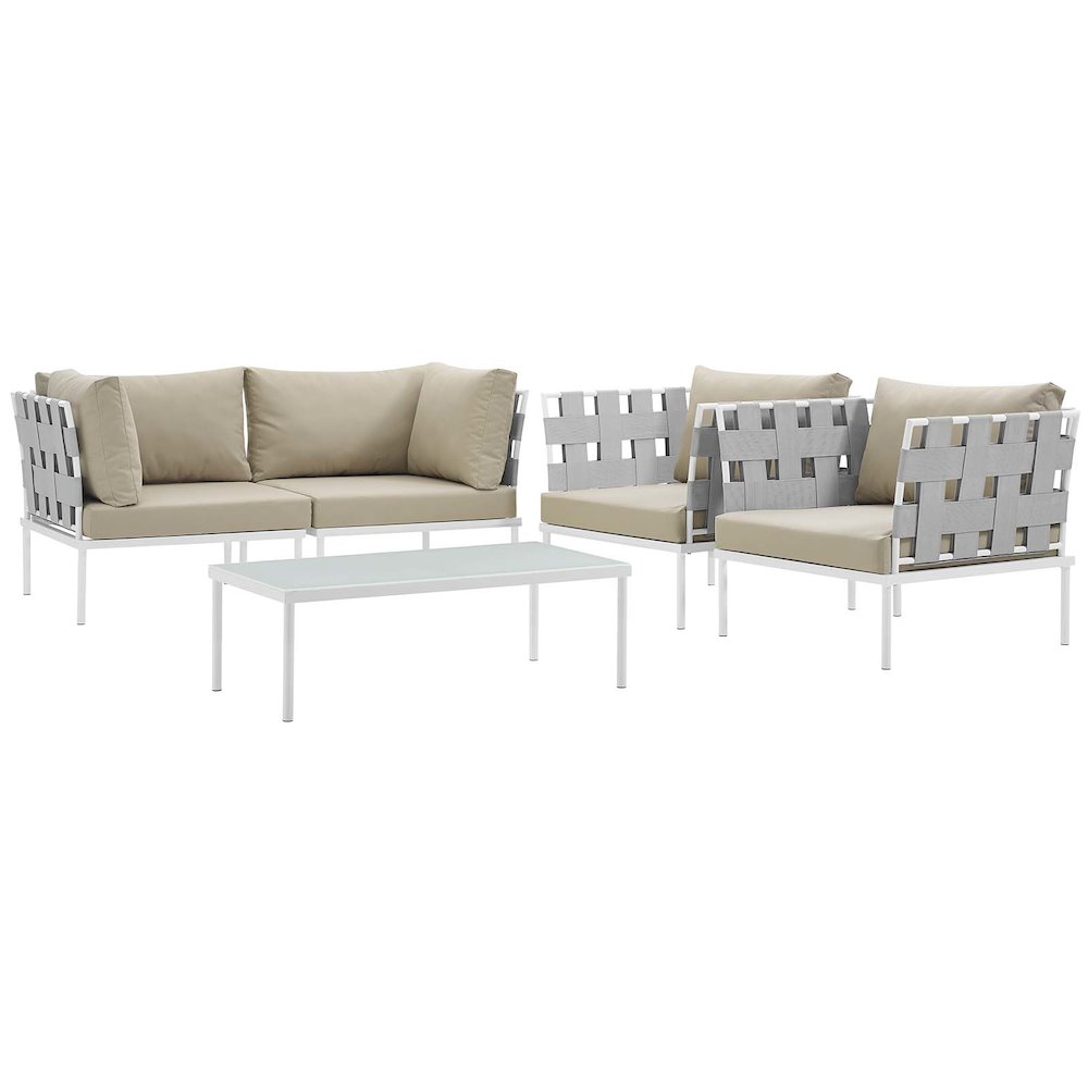 Harmony 5Piece Outdoor Patio Aluminum Sectional Sofa Set. Picture 3