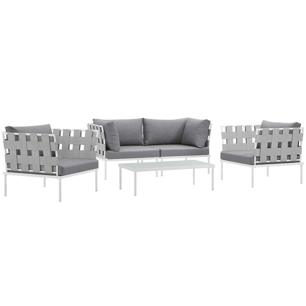 Harmony 5Piece Outdoor Patio Aluminum Sectional Sofa Set. Picture 1