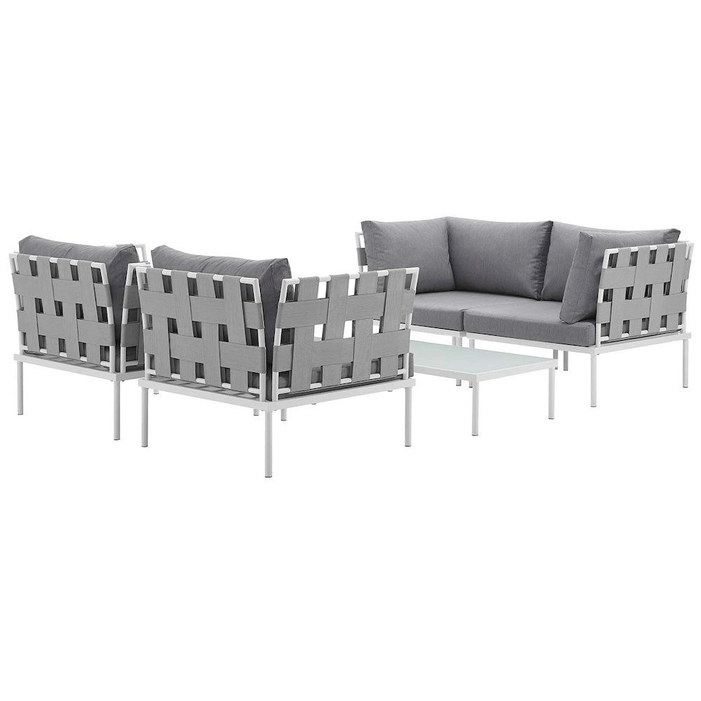 Harmony 5Piece Outdoor Patio Aluminum Sectional Sofa Set. Picture 2