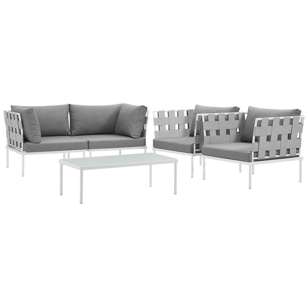 Harmony 5Piece Outdoor Patio Aluminum Sectional Sofa Set. Picture 3