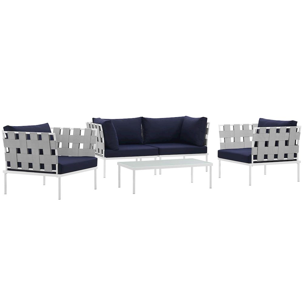 Harmony 5Piece Outdoor Patio Aluminum Sectional Sofa Set. Picture 1
