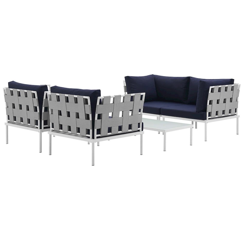 Harmony 5Piece Outdoor Patio Aluminum Sectional Sofa Set. Picture 2