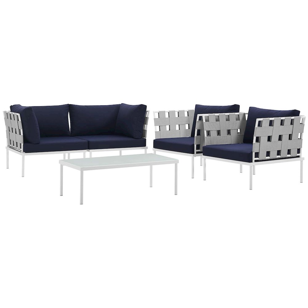 Harmony 5Piece Outdoor Patio Aluminum Sectional Sofa Set. Picture 3