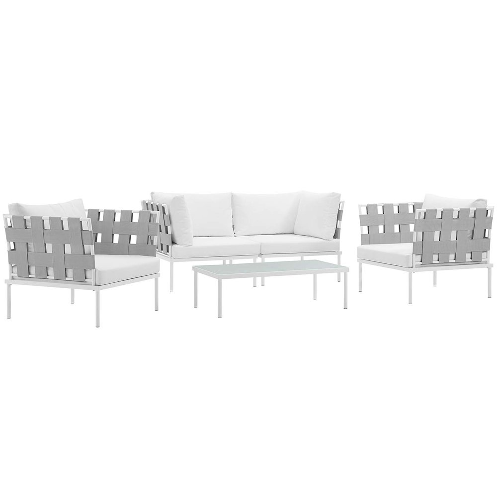 Harmony 5Piece Outdoor Patio Aluminum Sectional Sofa Set. Picture 1