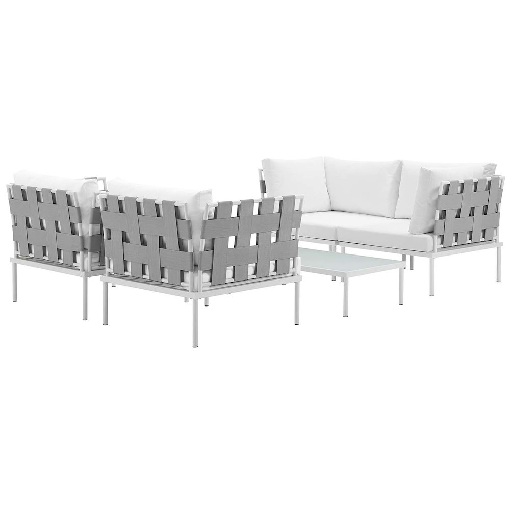 Harmony 5Piece Outdoor Patio Aluminum Sectional Sofa Set. Picture 2