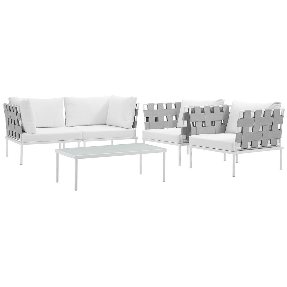 Harmony 5Piece Outdoor Patio Aluminum Sectional Sofa Set. Picture 3