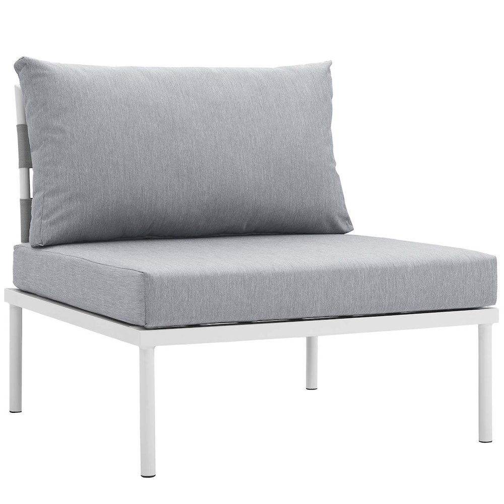 Harmony 6 Piece Outdoor Patio Aluminum Sectional Sofa Set. Picture 4