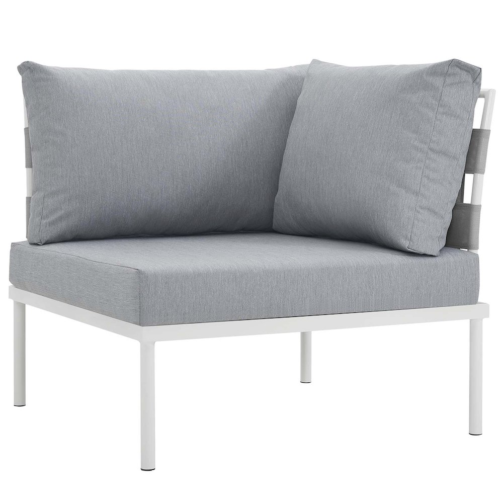Harmony 6 Piece Outdoor Patio Aluminum Sectional Sofa Set. Picture 5