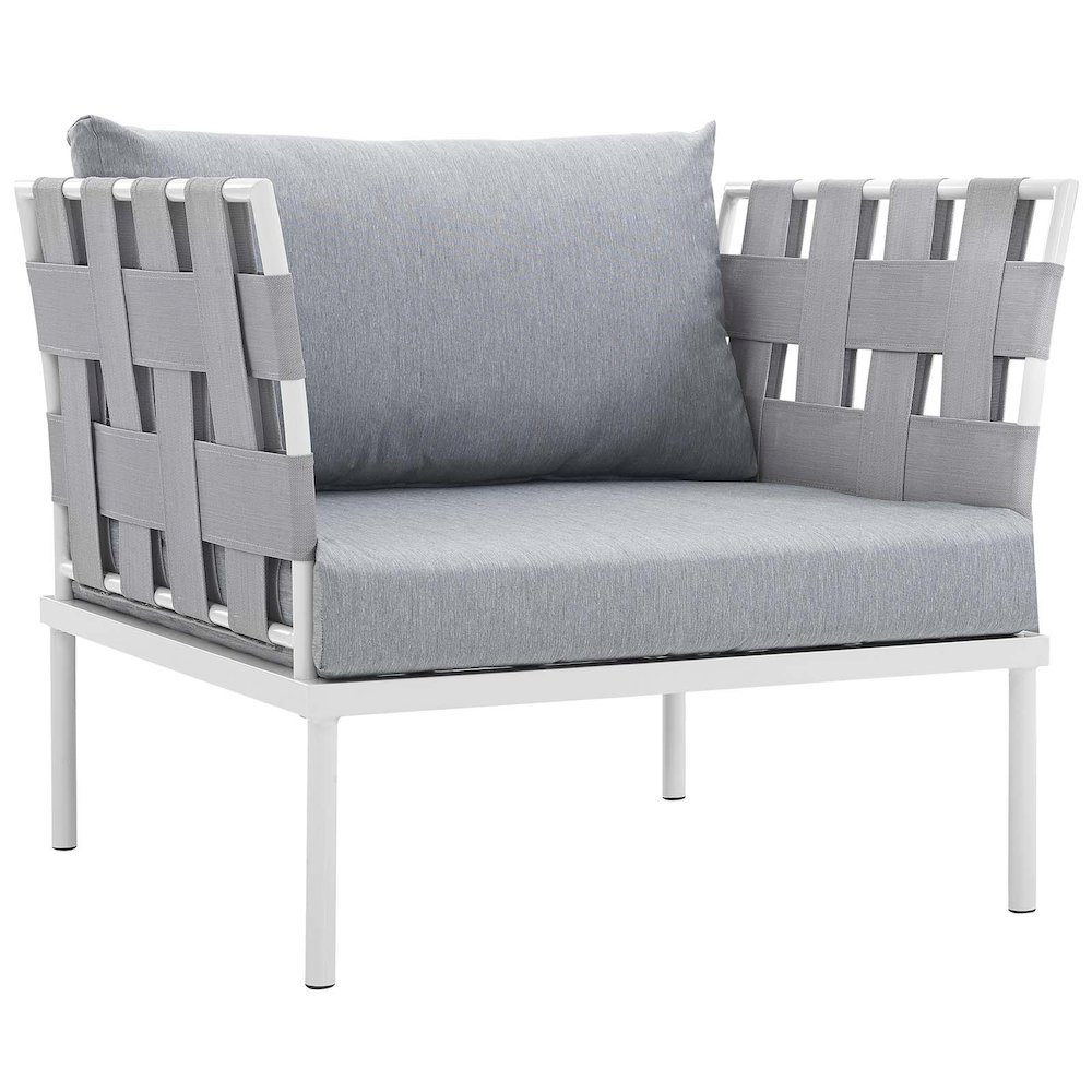 Harmony 6 Piece Outdoor Patio Aluminum Sectional Sofa Set. Picture 6