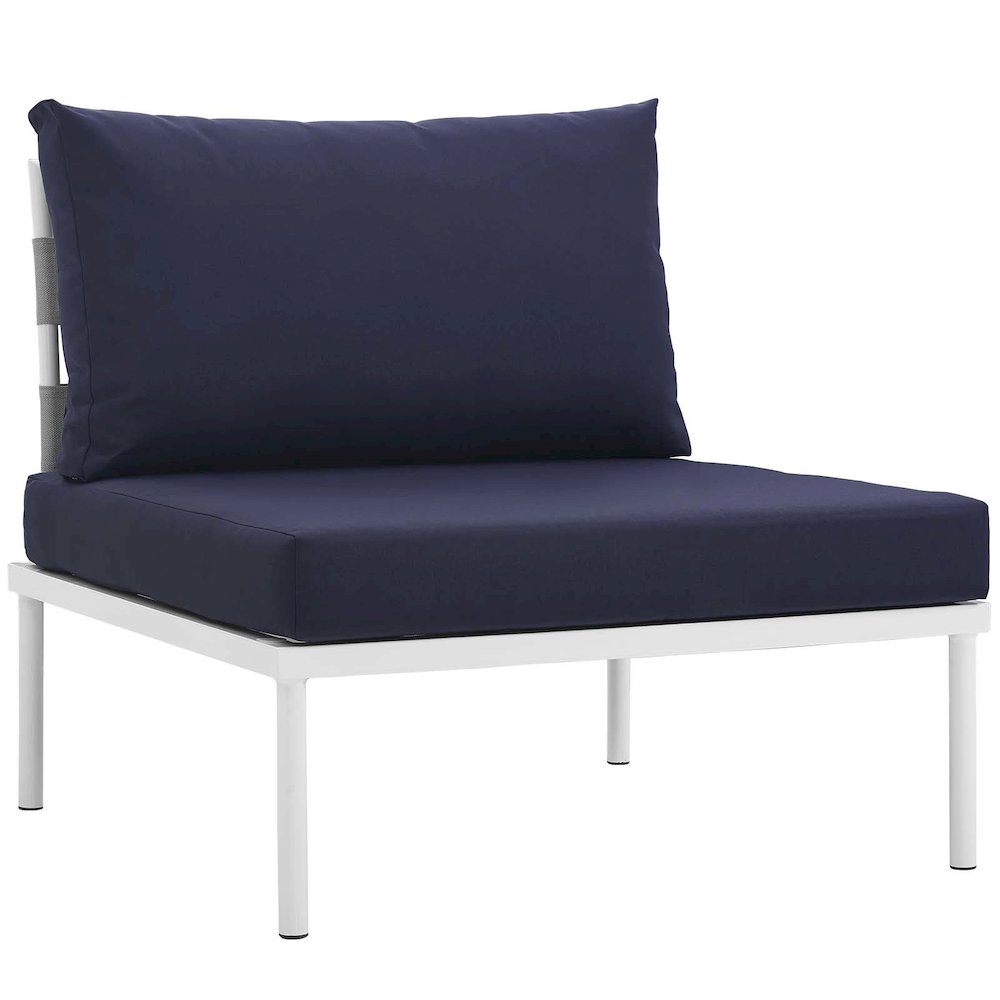 Harmony 6 Piece Outdoor Patio Aluminum Sectional Sofa Set. Picture 4