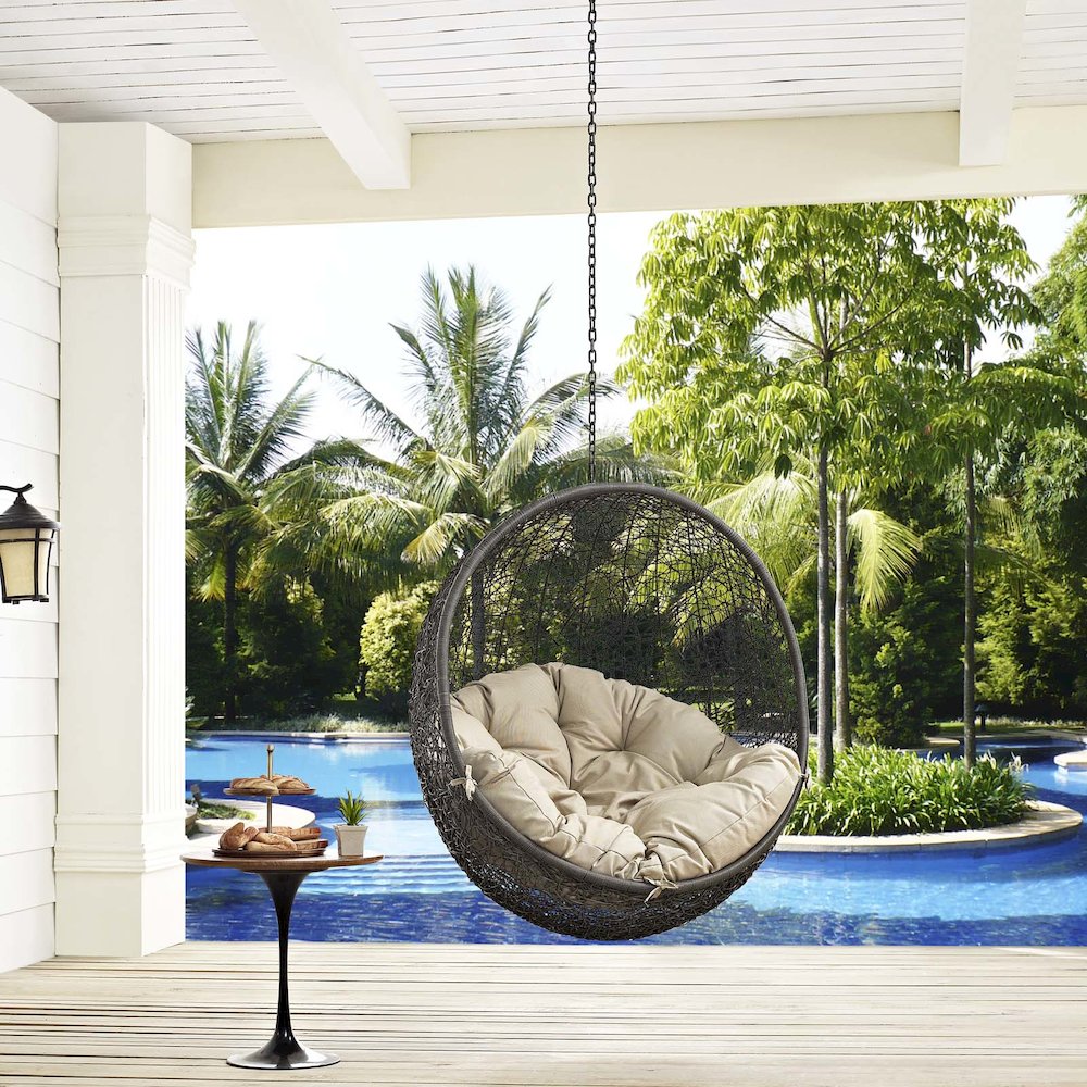 Hide Outdoor Patio Swing Chair Without Stand. Picture 3