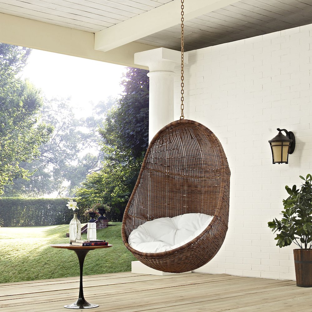 Bean Outdoor Patio Swing Chair Without Stand. Picture 3