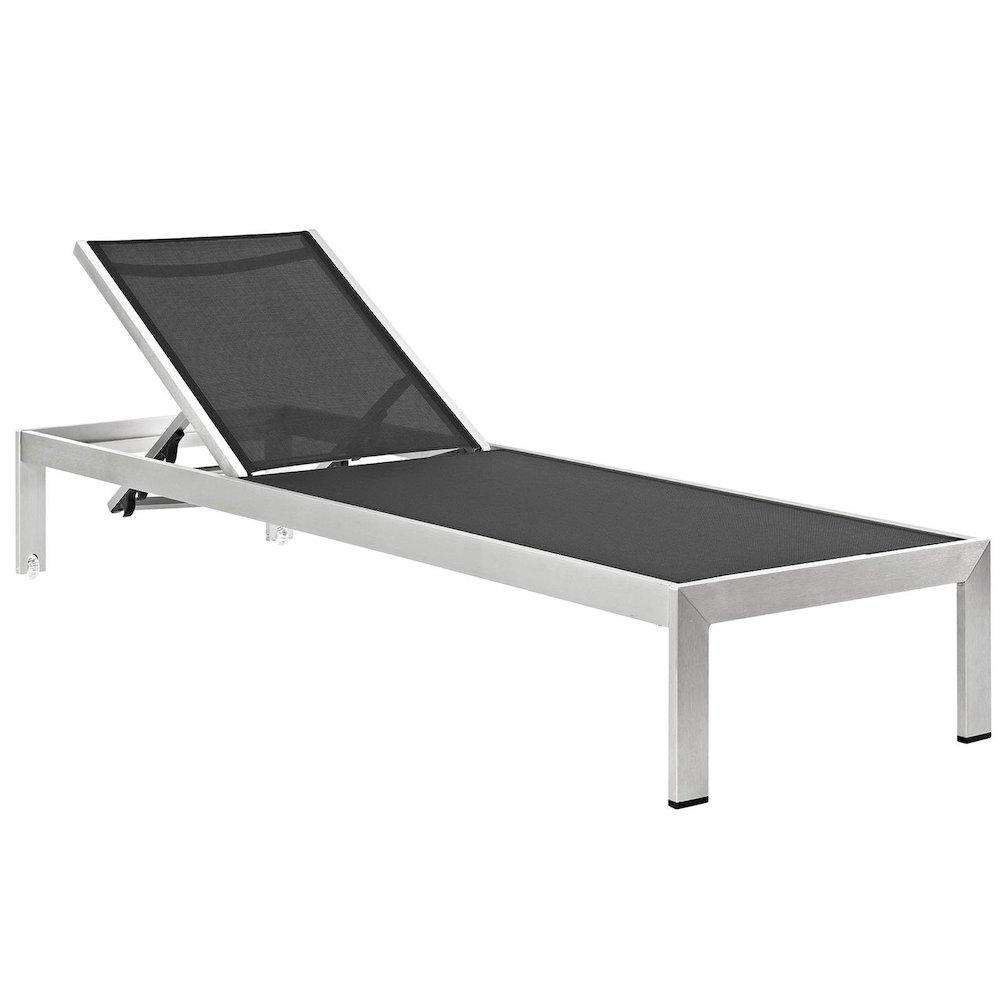 Shore Outdoor Patio Aluminum Chaise with Cushions. Picture 2