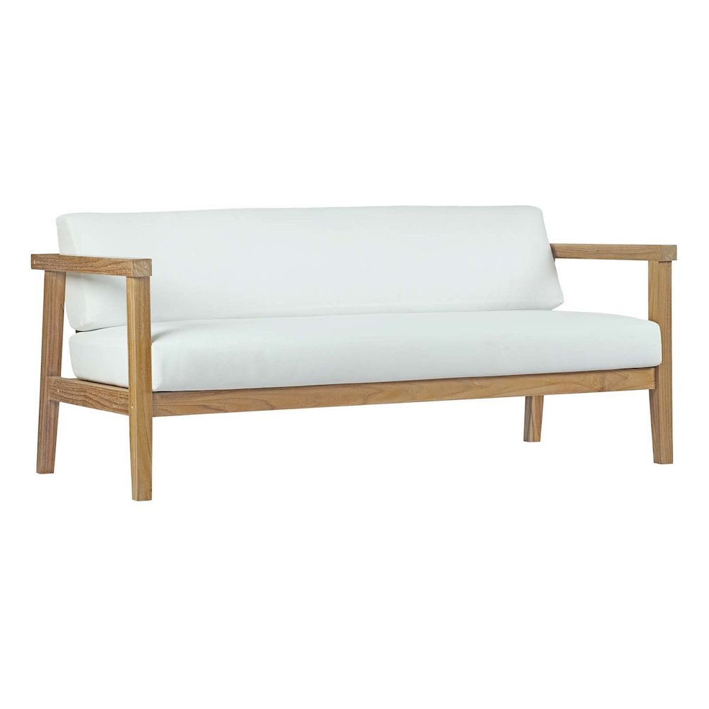 Bayport Outdoor Patio Teak Sofa. Picture 1