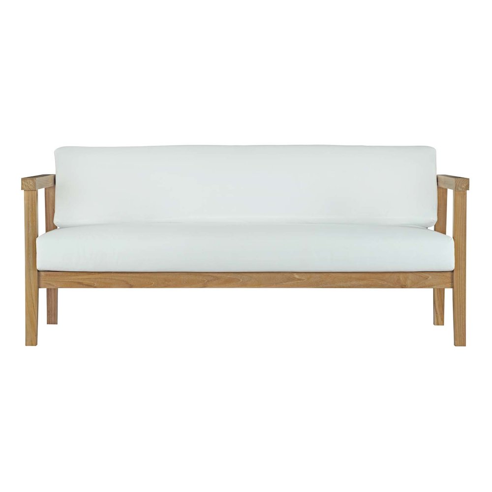 Bayport Outdoor Patio Teak Sofa. Picture 3
