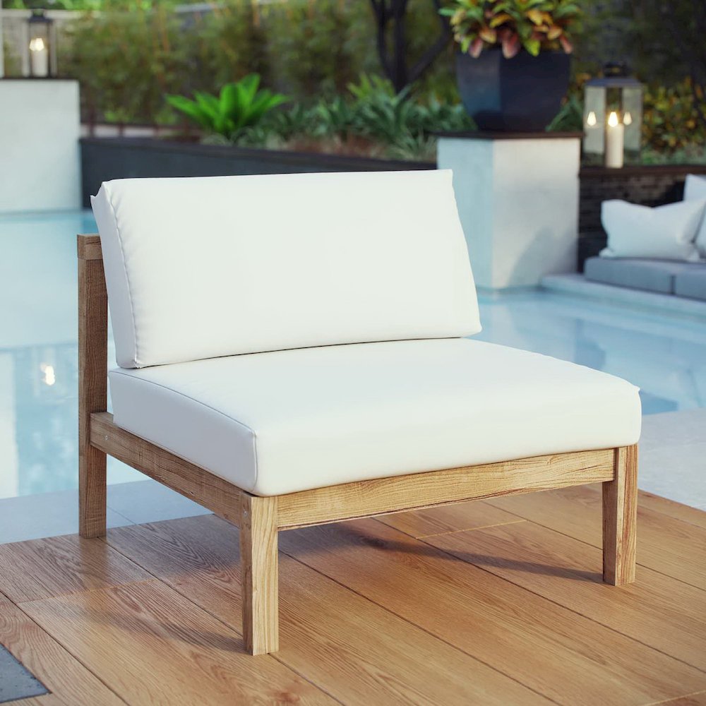 Bayport Outdoor Patio Teak Armless. Picture 5