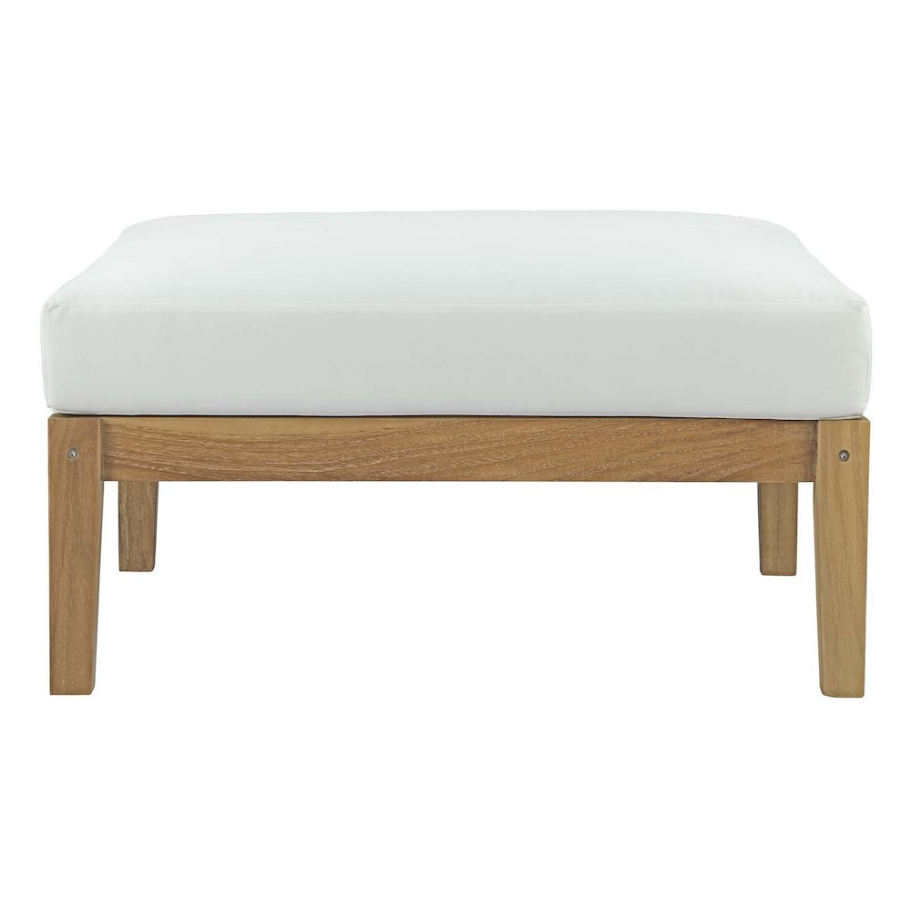 Bayport Outdoor Patio Teak Ottoman. Picture 2