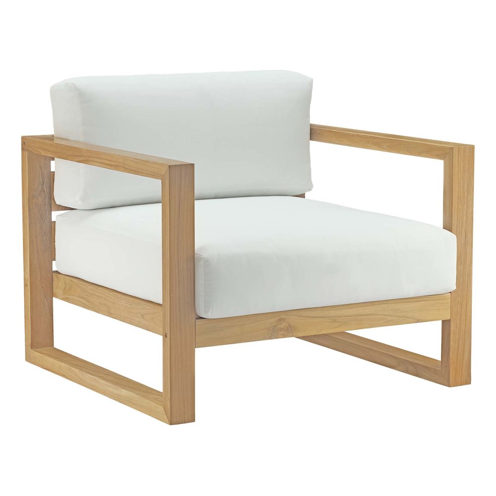 Upland Outdoor Patio Teak Armchair. Picture 1