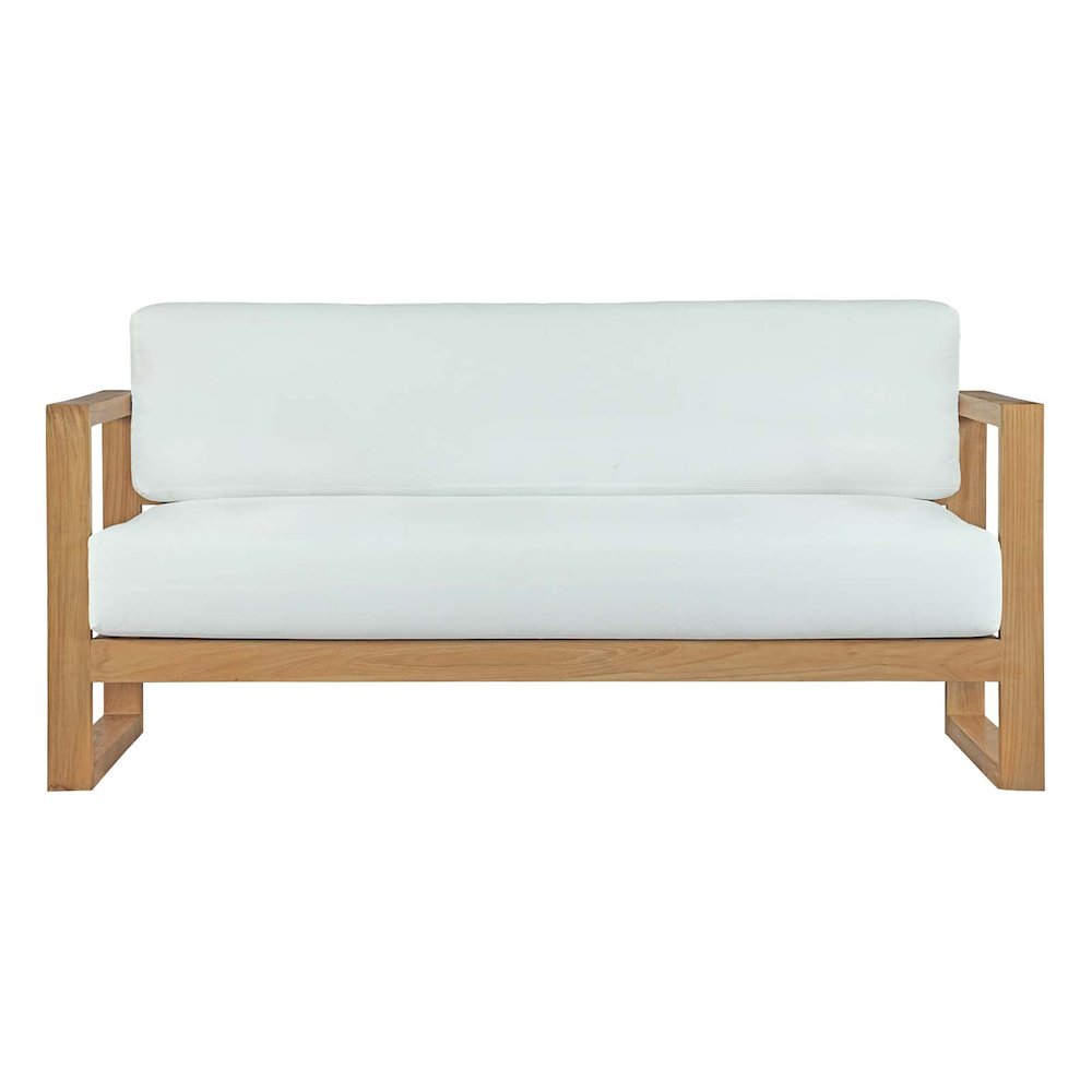 Upland Outdoor Patio Teak Sofa. Picture 3
